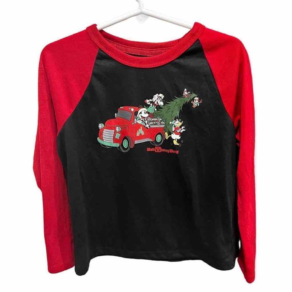 Walt Disney World Mickey Mouse Clubhouse Christmas Raglan Shirt Kid’s Size 4